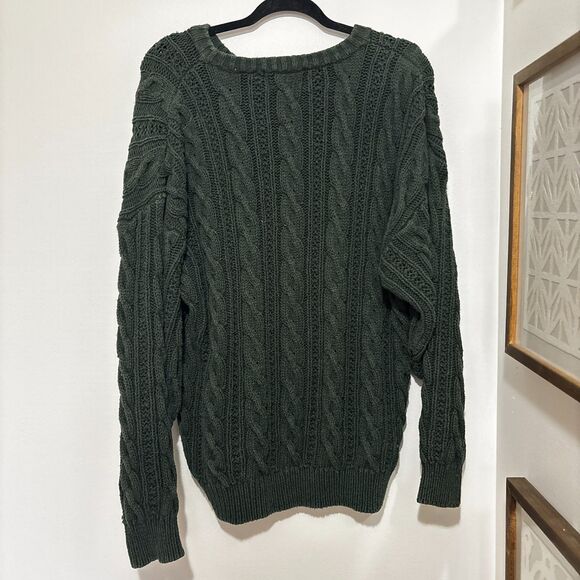 American Eagle By Payless Sweaters - American Eagle Cable Knit Sweater Womens XL Green Cozy Grandpacore
